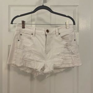 American Eagle Outfitters Hi-Rise White Shorts